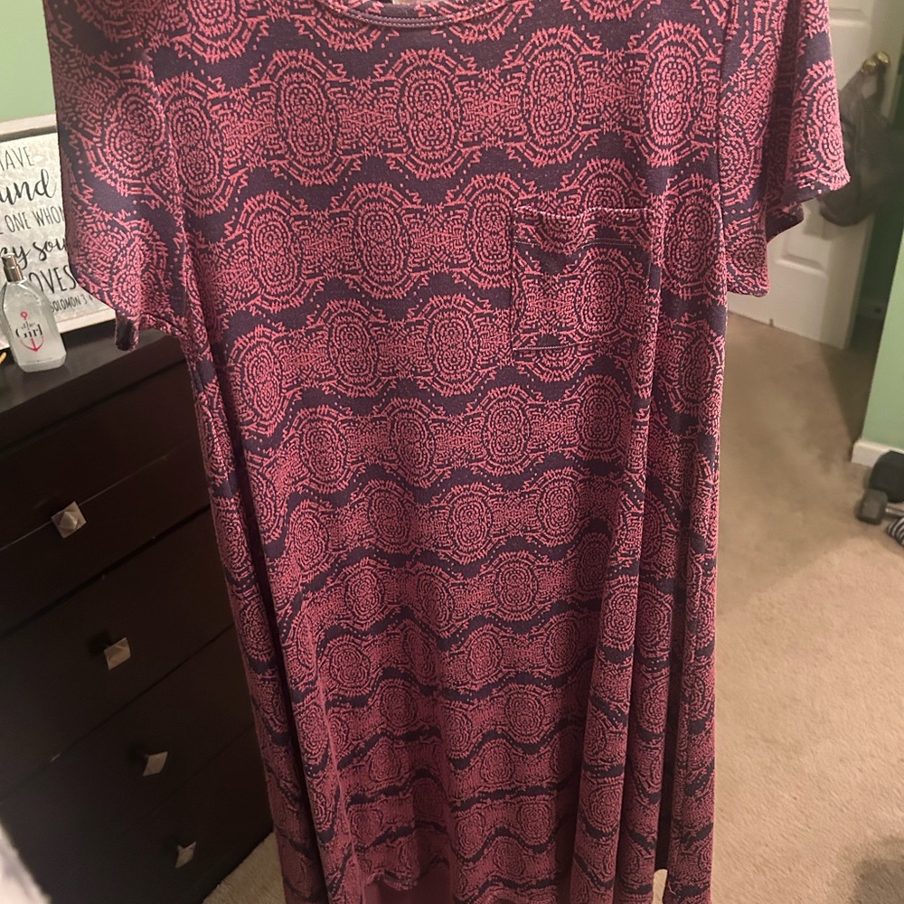 Elegant Women's Maxi Dress in Pink and Purple